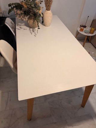 Mesa comedor blanca madera