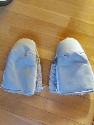 Guantes Carro Bebé Piel y Forro Invierno