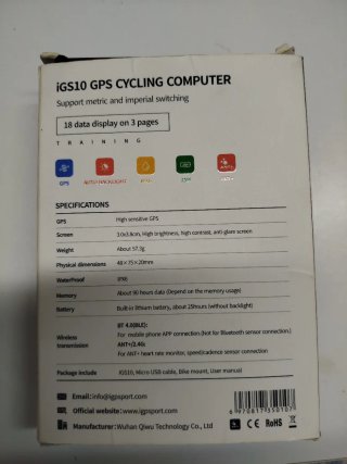 Ciclocomputador GPS iGPSPORT