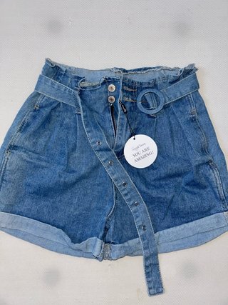 Shorts vaqueros mujer con cinturón