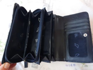Cartera Carpisa azul y blanca