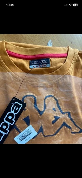 Maglia Kappa Uomo L Arancione Nuova
