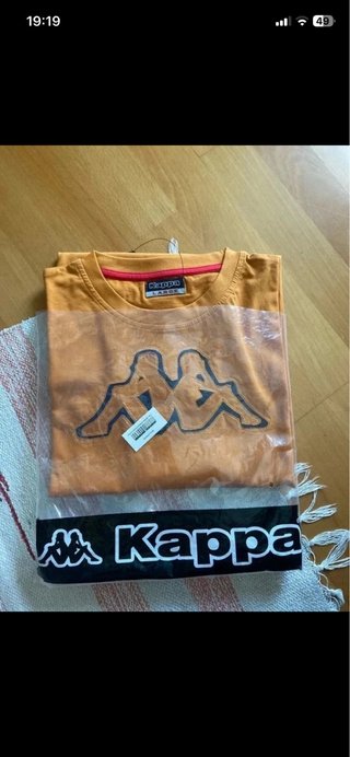 Maglia Kappa Uomo L Arancione Nuova