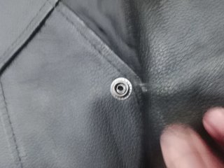 Chaleco de cuero auténtico negro M XL XXXL