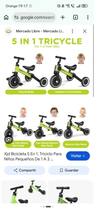 Triciclo Evolutivo XJD 5 en 1