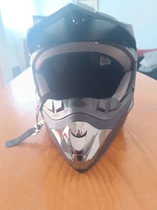 Casco Enduro MTB Negro + Gafas y Guantes talla. XL