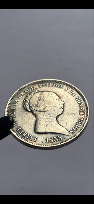 20 Reales 1855 (MBC-/MBC) Madrid Isabel II