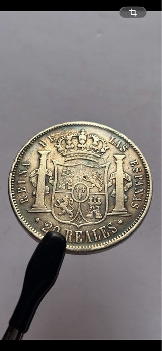 20 Reales 1855 (MBC-/MBC) Madrid Isabel II