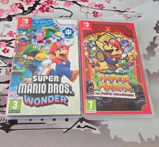 Super Mario Bros Wonder y Paper Mario switch