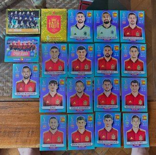 Lote 19 cromos panini  España Mundial Qatar 2022