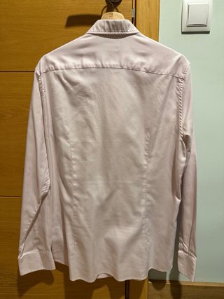 Camisa Mango Slim Fit Talla M Rosa