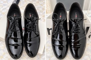 Scarpe uomo eleganti lucide nere 42