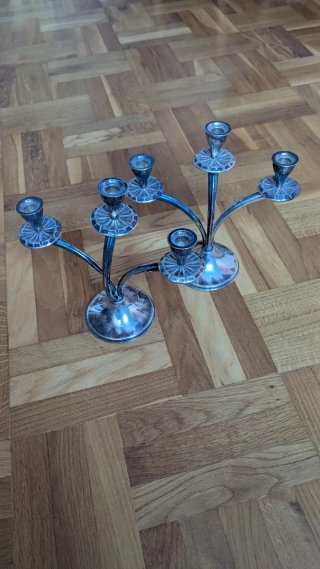 Pareja Candelabros de metal