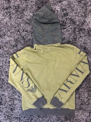 Sudadera Armani Jeans camuflaje verde logo mangas