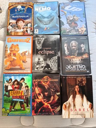 Lote Películas DVD: Ratatouille, Nemo, Up, Eclipse