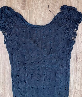 Vestido crochet negro
