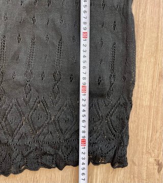 Vestido crochet negro