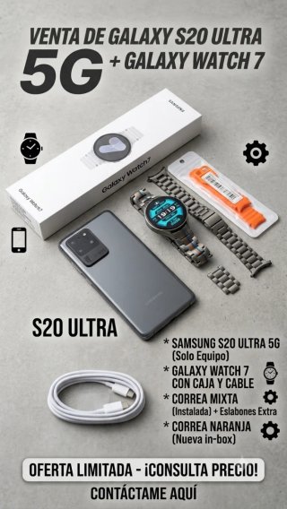 Samsung S20 Ultra 5G + Watch 7