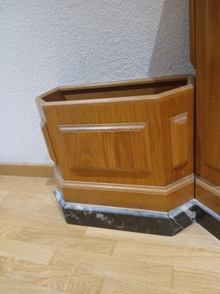 Mueble entrada madera y mármol urgente Terrassa