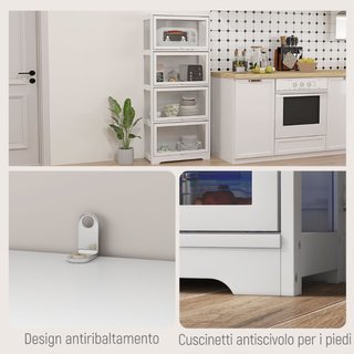 Vitrina de 4 estantes para colección con