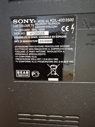 Televisor Sony Bravia Negro KDL-40D3500