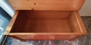 Banco baúl de madera