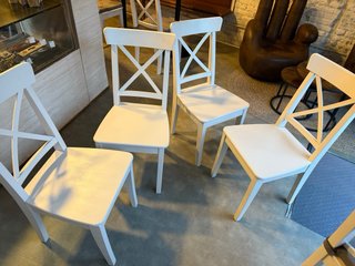6 Sillas Madera Blancas