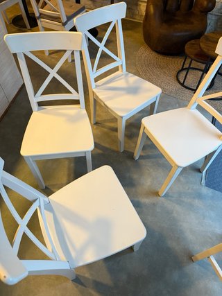 6 Sillas Madera Blancas