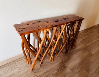 Consola Madera Maciza Rústica