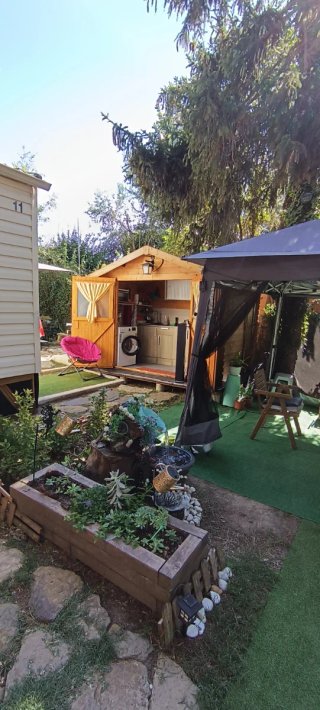Mobilhome, modulo fijo en camping