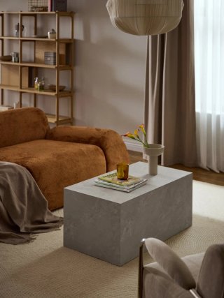 Mesa Centro Westwing Lesley Efecto Travertino