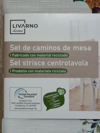 Set 2 Caminos de Mesa Livarno Home Reciclado