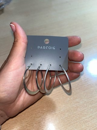 Pack 3 Pendientes Aro Parfois Plateados