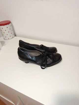 Zapatos Argila Negros Cordones