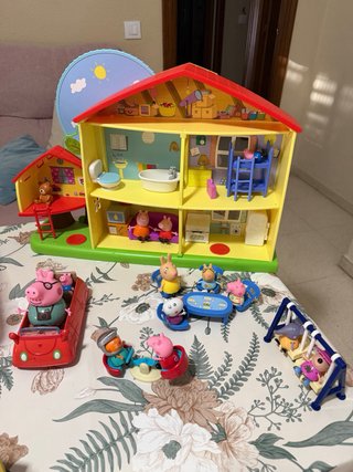 Lote Juguetes Peppa Pig: Casa, Coche, Avión