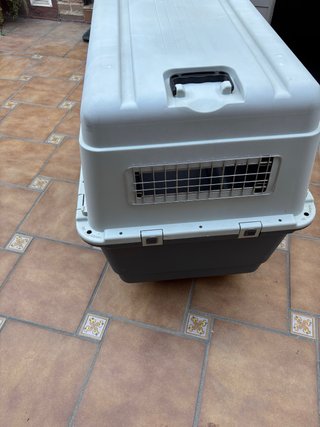 Transportín Perro Grande Gris Blanco Muy poco uso