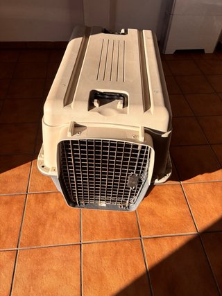 Transportín Perro Grande Gris Blanco Muy poco uso