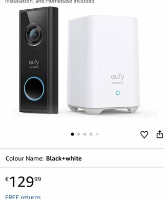 Videoportero Eufy Seguridad Negro+Blanco