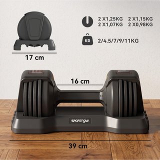 Juego de Mancuernas Ajustables 5 en 1 Quick-Dial