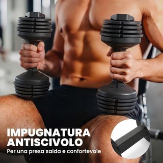 Juego de Mancuernas Ajustables 5 en 1 Quick-Dial