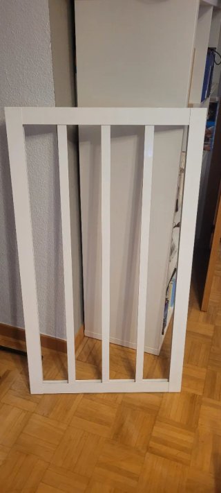 Reja de ventana portátil blanca 65x116cm 3 U