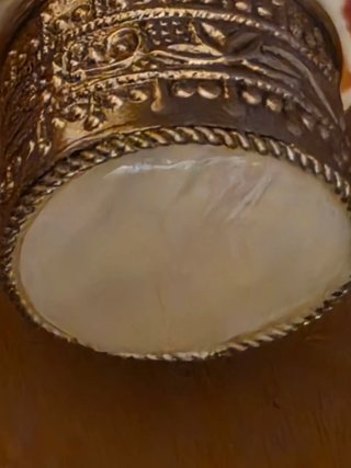 Perfumador antiguo plata chapada nácar y Conus nat