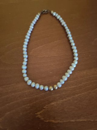 2 collares perlas y piedras