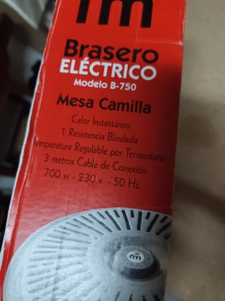 Brasero eléctrico redondo