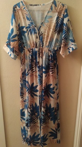 Vestido midi estampado floral