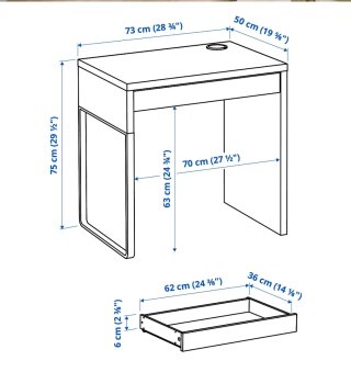 Escritorio Ikea Micke Negro