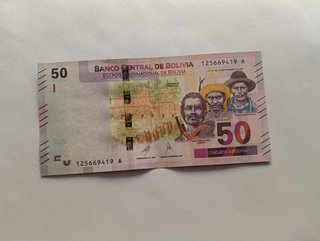 Billete 50 Bolivianos Bolivia