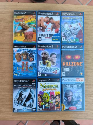 Lote 9 cajas PS2