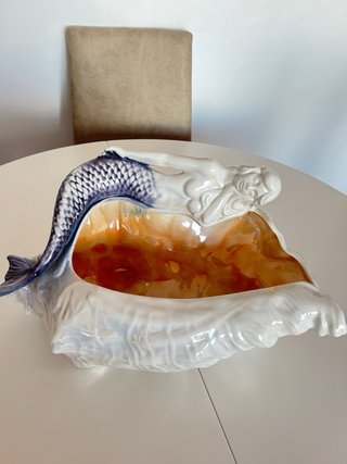 Centro de mesa Sirena vintage cerámica grande