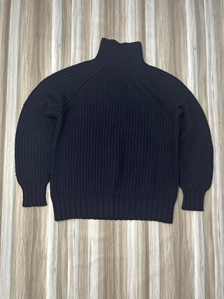 Jersey Azul Marino cuello alto con cremallera